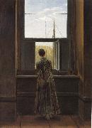 Caspar David Friedrich Woman at a Window USA oil painting artist